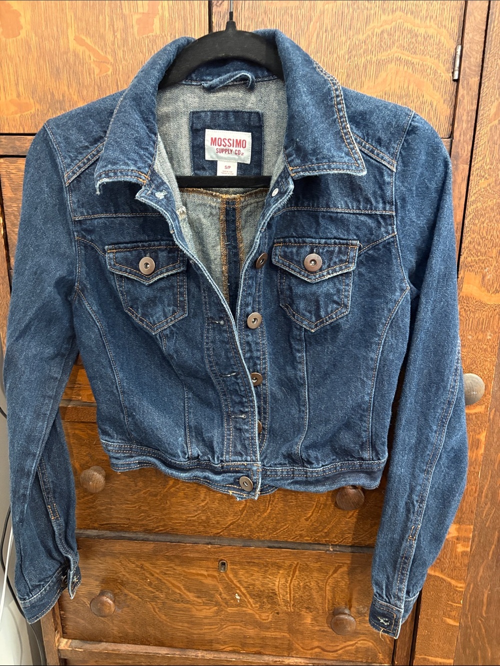 Mossimo Supply Co. Women's Dark Blue Denim Jean Jacket